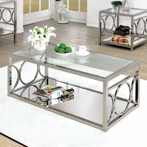 Furniture of America - Rylee Coffee Table in Chrome