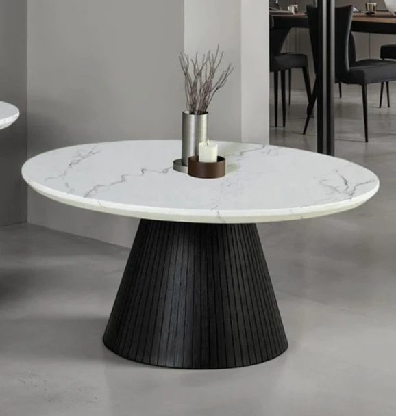 Furniture of America - Surdal Round Coffee Table in Black