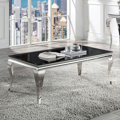 Furniture of America - Wetzikon Coffee Table in Black/Silver