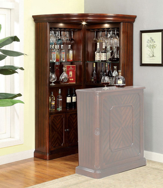 Furniture of America - Voltaire Curio Cabinet in Dark Cherry