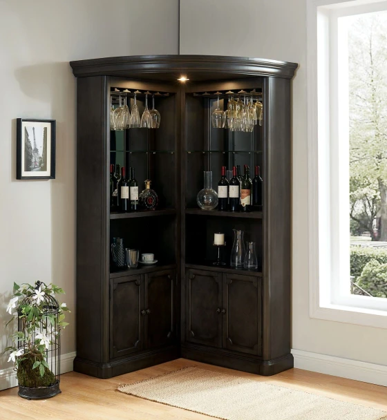 Furniture of America - Voltaire Curio Cabinet in Gray