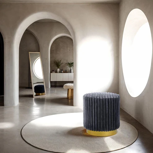Furniture of America - Yolanda Stool in Dark Gray