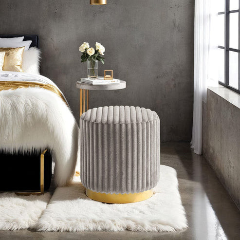 Furniture of America - Yolanda Stool in Gray