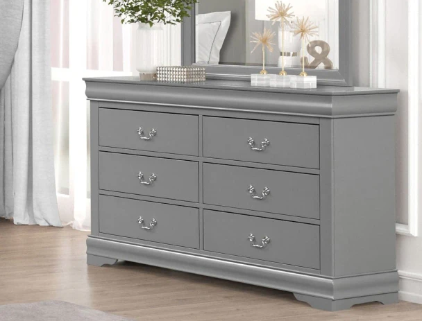Furniture of America - Louis Philippe Dresser in Gray