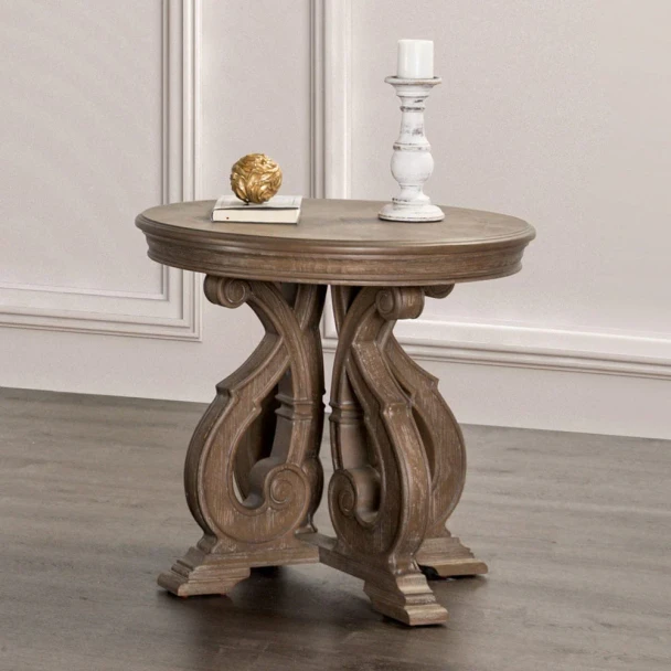 Furniture of America - Giordani End Table in Weathered Oak
