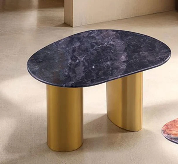 Furniture of America - Northwich End Table in Black/Gray/Matte Gold
