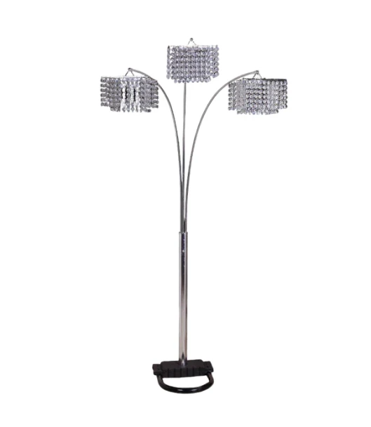 Furniture of America - Tina Arch Lamp in Chrome
