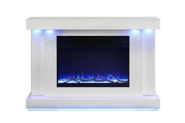 Furniture of America - Dorrit 55" Electric Fireplace in White