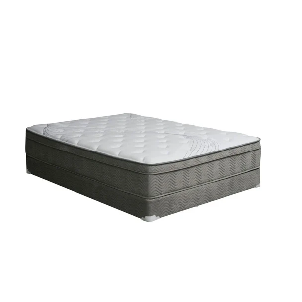 Furniture of America - Afton 12\" Euro Box Pocket Coil in White/Gray