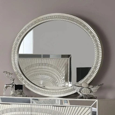 Furniture of America - Valletta Mirror in Champagne