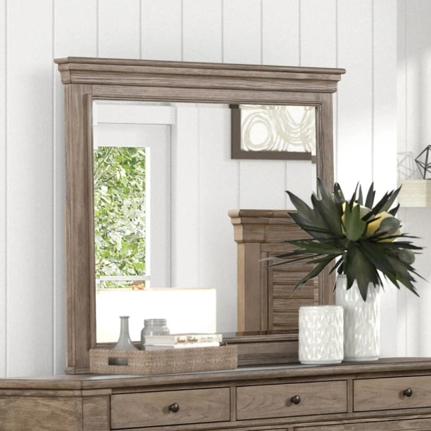 Furniture of America - Sheringham Mirror in Weathered Gray
