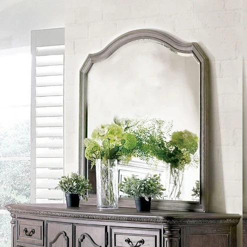 Furniture of America - Persephone Mirror in Rustic Natural