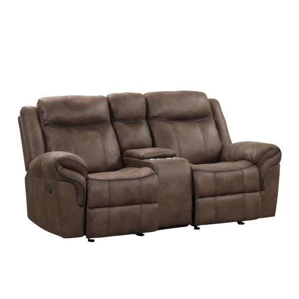 Furniture of America - Agata Loveseat in Brown