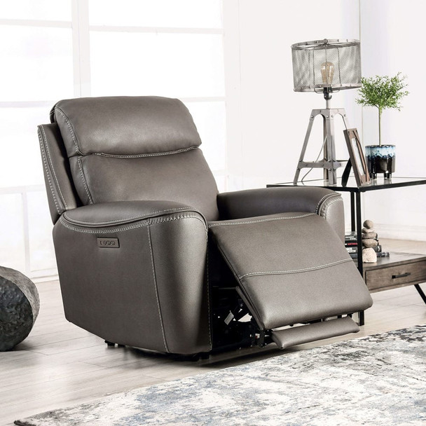 Furniture of America - Artemia Power Recliner in Gray