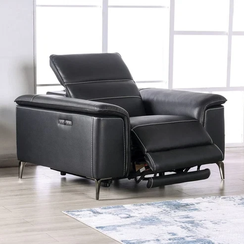 Furniture of America - Ascona Power Recliner in Black