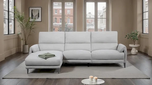 Furniture of America - Brande - Power Sectional, Left Chaise, Light Gray