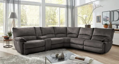 Furniture of America - Cerelia Power Sectional in Gray
