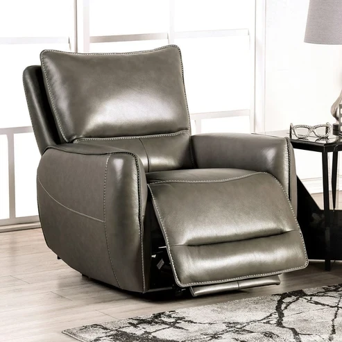 Furniture of America - Phineas Power Recliner in Gray