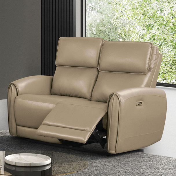 Furniture of America - Schlieren Power Loveseat in Beige
