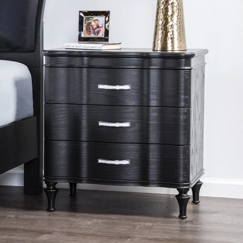 Furniture of America - Eleanora Nightstand in Black