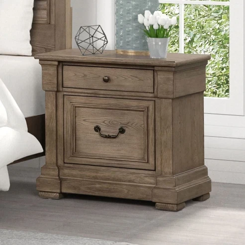 Furniture of America - Sheringham Nightstand in Weathered Gray
