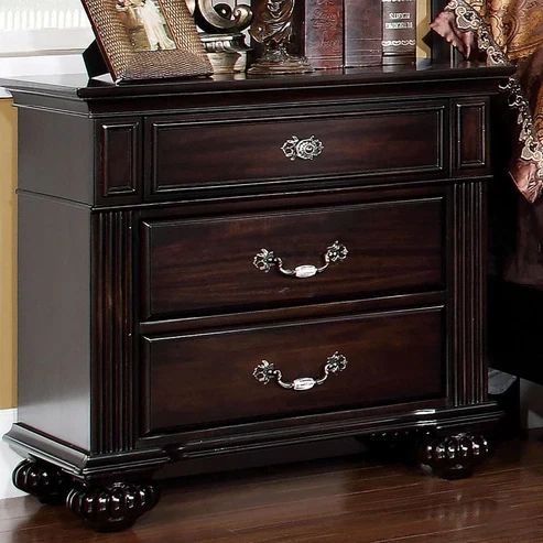 Furniture of America - Syracuse Nightstand in Dark Walnut