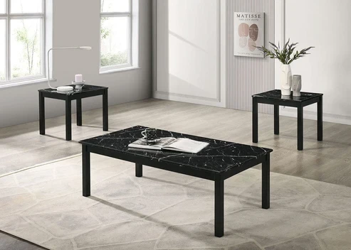 Furniture of America - Findlay 3 Pc. Table Set in Black