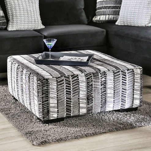 Furniture of America - Modbury Ottoman in Stripe Multi