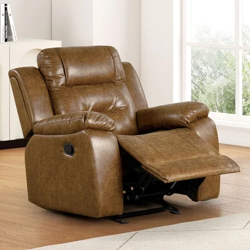 Furniture of America - Ezekius Manual Recliner in Brown
