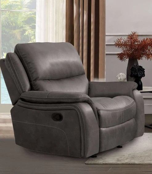 Furniture of America - Henricus Glider Recliner in Dark Gray