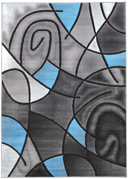 Furniture of America - Sivas 8' X 10' Area Rug in Charcoal Blue