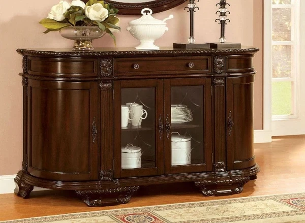 Furniture of America - Bellagio Server in Brown Cherry