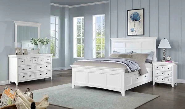 Furniture of America - Castile - 3 Pc. Queen Bedroom Set - CM7413WH-Q-4PC