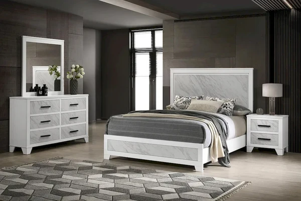 Furniture of America - Darlene - 4 Pc. Queen Bedroom Set W/ 2NS