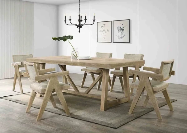 Furniture of America - Guisborough - 6 Pc. Dining Table Set