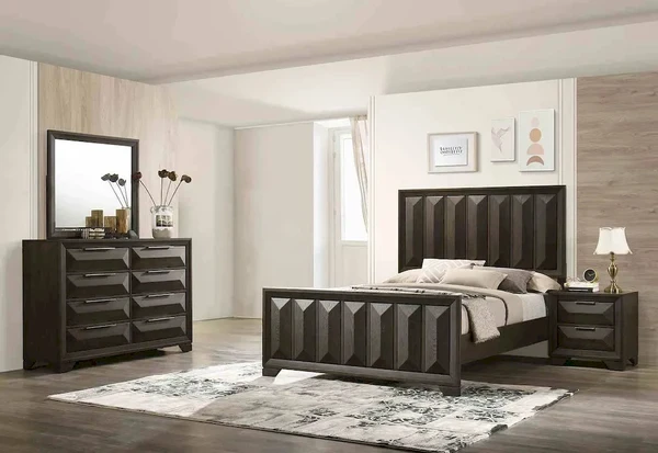 Furniture of America - Hexham - 4 Pc. Queen Bedroom Set w/ 2NS