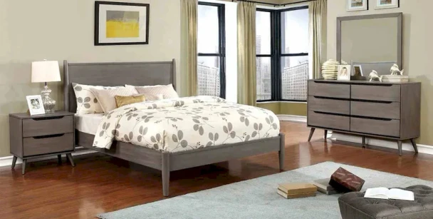 Furniture of America - Lennart - 3 Pc. Full Bedroom Set - Gray