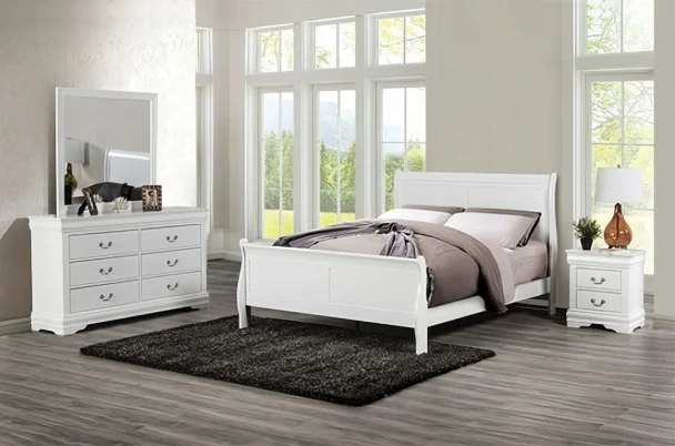 Furniture of America - Louis Philippe - 3 Pc. Queen Bedroom Set - White