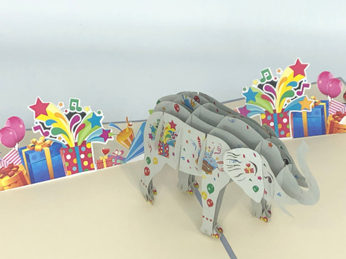 Handmade 3D Kirigami Card

with envelope

Birthday Elephant