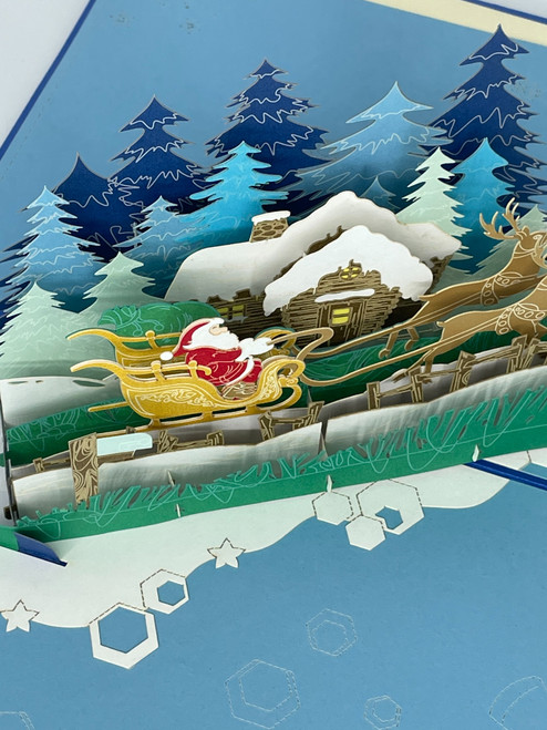 Handmade 3D Kirigami Card

with envelope

Santa Sleigh