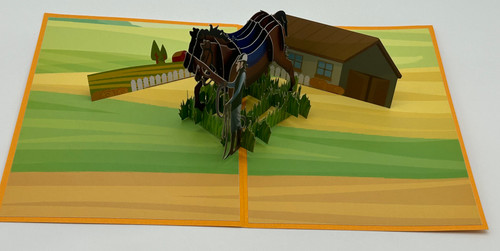 Handmade 3D Kirigami Card

with envelope

Equestrian Horse