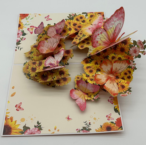 Handmade 3D Kirigami Card

with envelope

Orange Sunflower Butterfly Garden