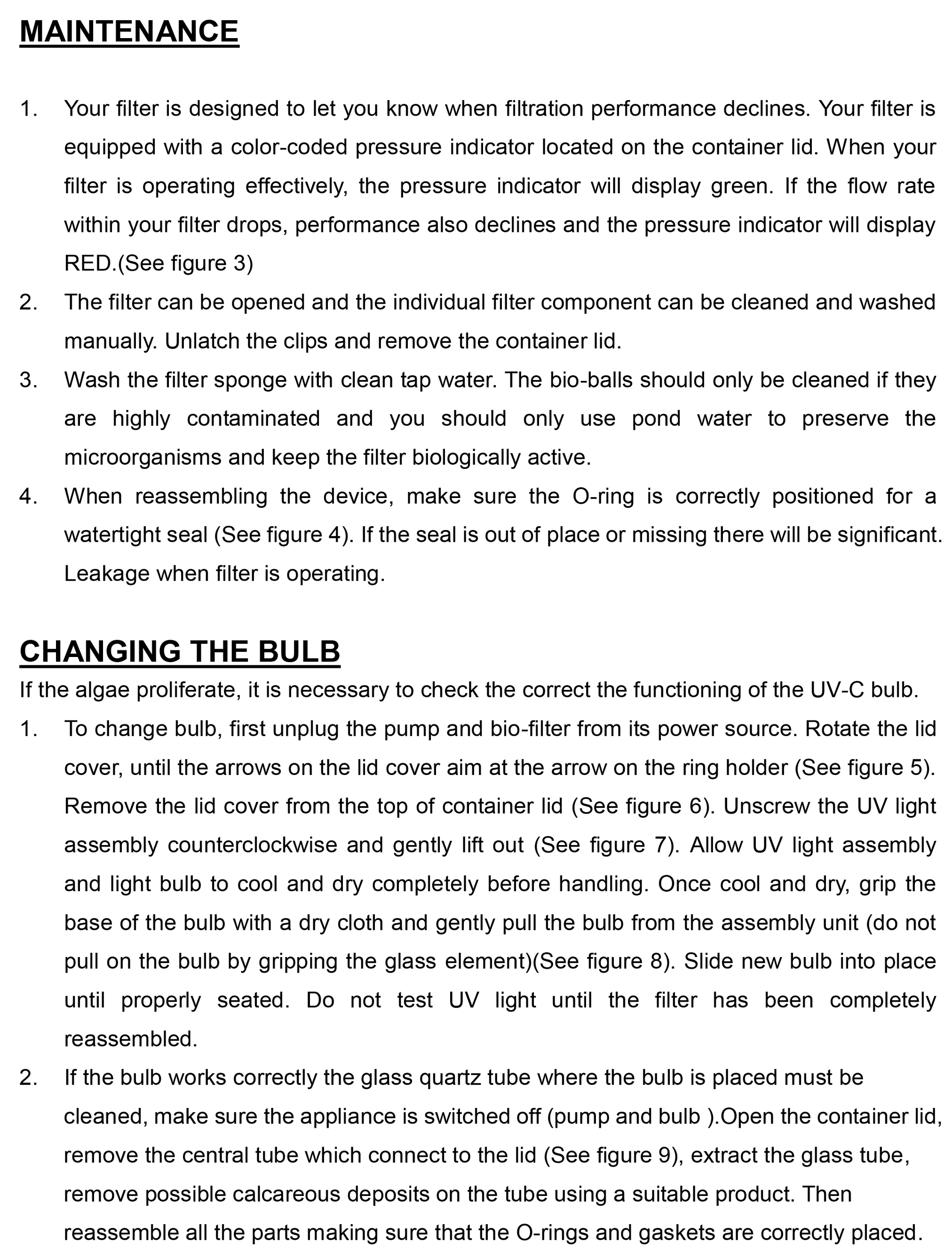 BioPro Pressure Filter Manual page 4 with installation and setup instructions