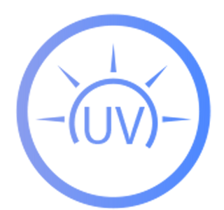 Built-in UV light icon for pond skimmer