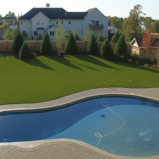 Before installation of a pond