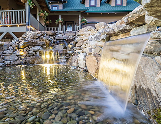 Spillway Creating Waterfall Effect