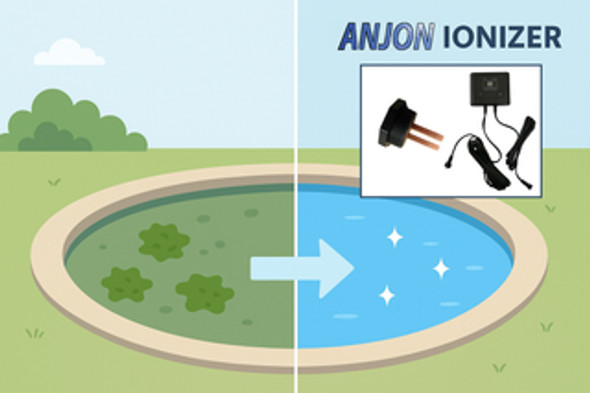 The Anjon Pond Ionizer, infographic