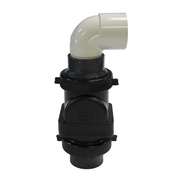Check Valve 1.5" x 1.5" with 2 Unions CPVC Black