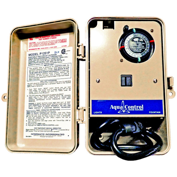 Pump & Light Control Box w/ Timer & Photocell