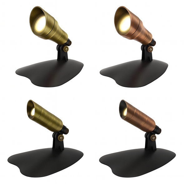 1-3-4-Watt LED Bronze/Brass Spotlights